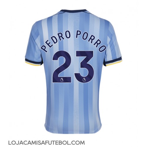 Camisa de Futebol Tottenham Hotspur Pedro Porro #23 Equipamento Secundário 2024-25 Manga Curta